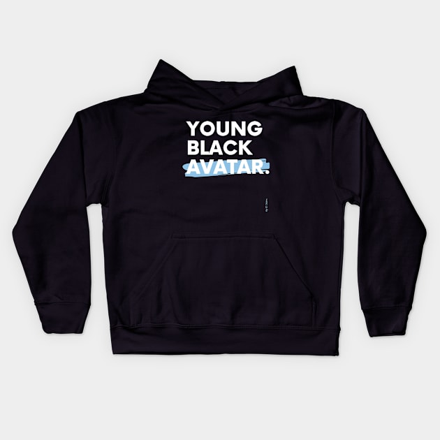 Young Black Avatar (Version V) Kids Hoodie by RJ Tolson's Merch Store